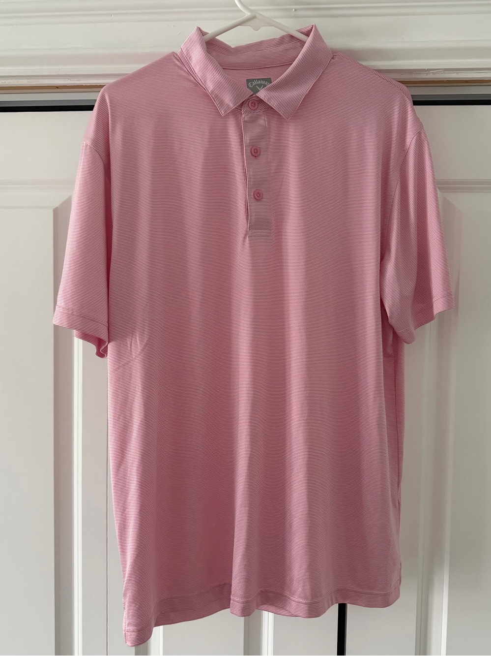 Callaway - Men's Pink Polo Golf Shirt - Classic Short Sleeve